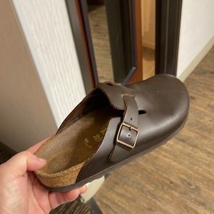 Birkenstock Boston Clog Brown leather size 39.